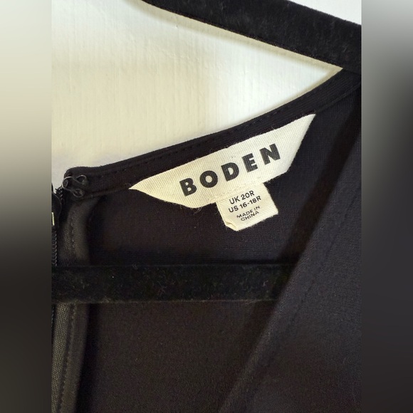 Boden Bella Ponte Midi Dress Classic Minimalist Solid Black Plus Size 16-18 - Picture 6 of 11